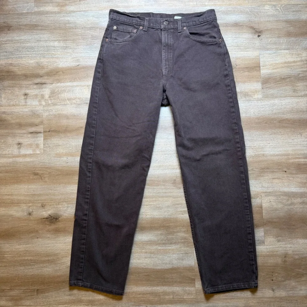 Levi's 555 Relaxed Fit Jeans Mens 32x30 Brown Straight Leg Made in USA 1996